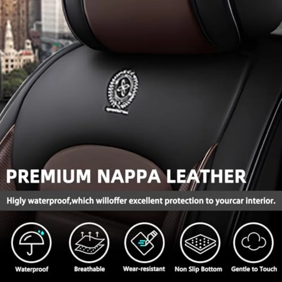 أغطية مقاعد السيارة العالمية لسيارة إنفينيتي Q50 الهجين 20142018 أغطية مقاعد مريحة ومضادة للانزلاق حماية مقعد جلدي مقاوم للماء