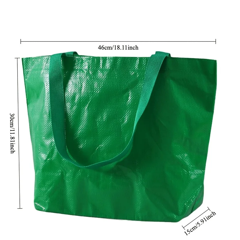 Heavy-duty polyester tote bag, wide-bottom reusable shopping and merchandise bag, durable handle gift bag, suitable for clothing