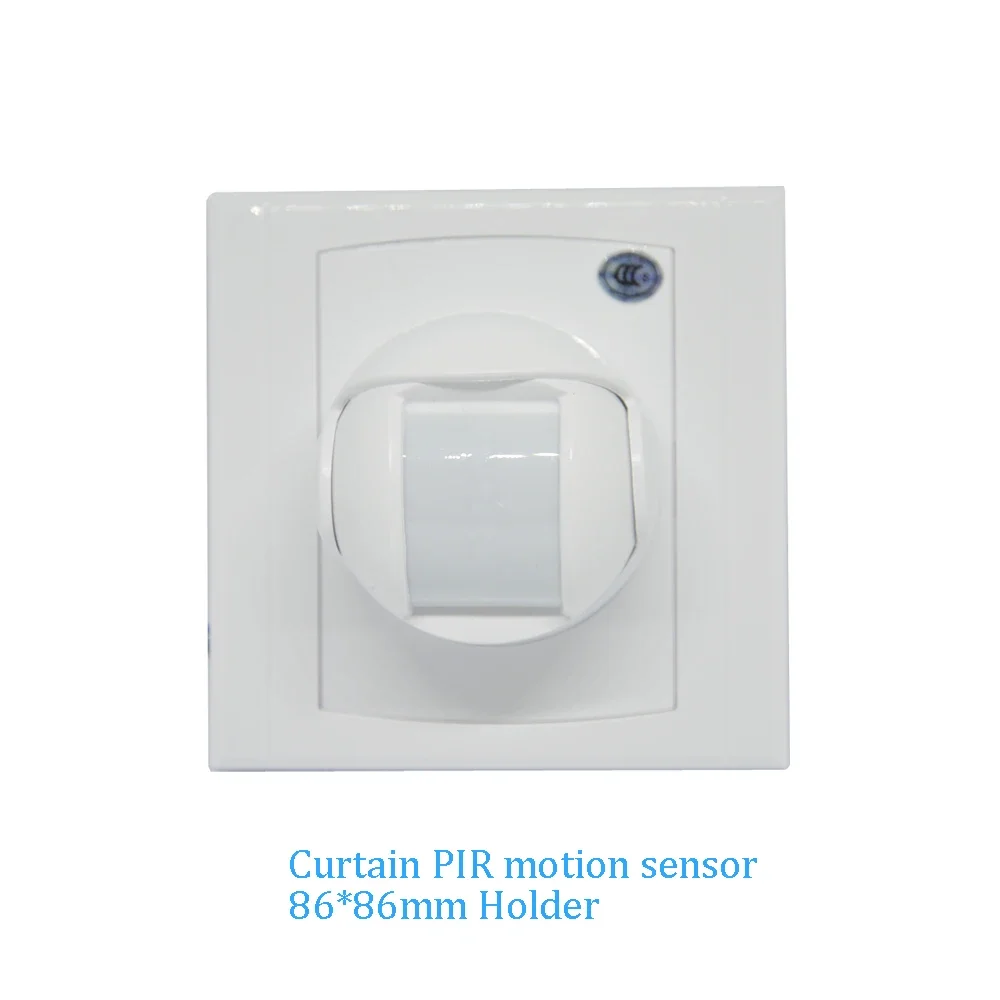 10Pcs 86mm Square Holder Wall Mounted Motion Sensor Wired Infrared Alarm Detector NC NO Signal optional Curtain PIR alarm