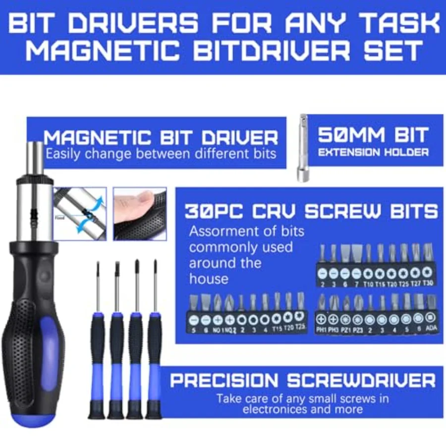 146ピースメトリックホームツールキット、ポータブルツールボックス付き、家庭修理、自動車メンテナンス、DIYプロジェクト用、包括的なハンド