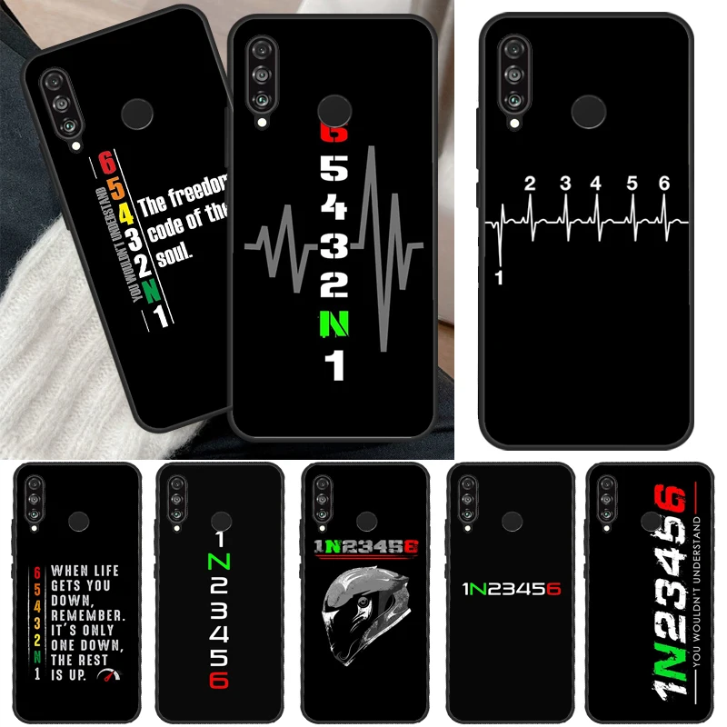 1N23456 Motorcycle Case For Huawei P40 Lite P20 P50 P30 Pro P Smart Z 2019 Nova 5T Cover For Honor 50 Case