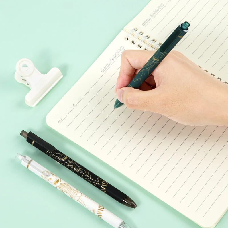 Гелевая ручка kinпрямая, 0,5 мм, с тремя черными ручками на водной основе