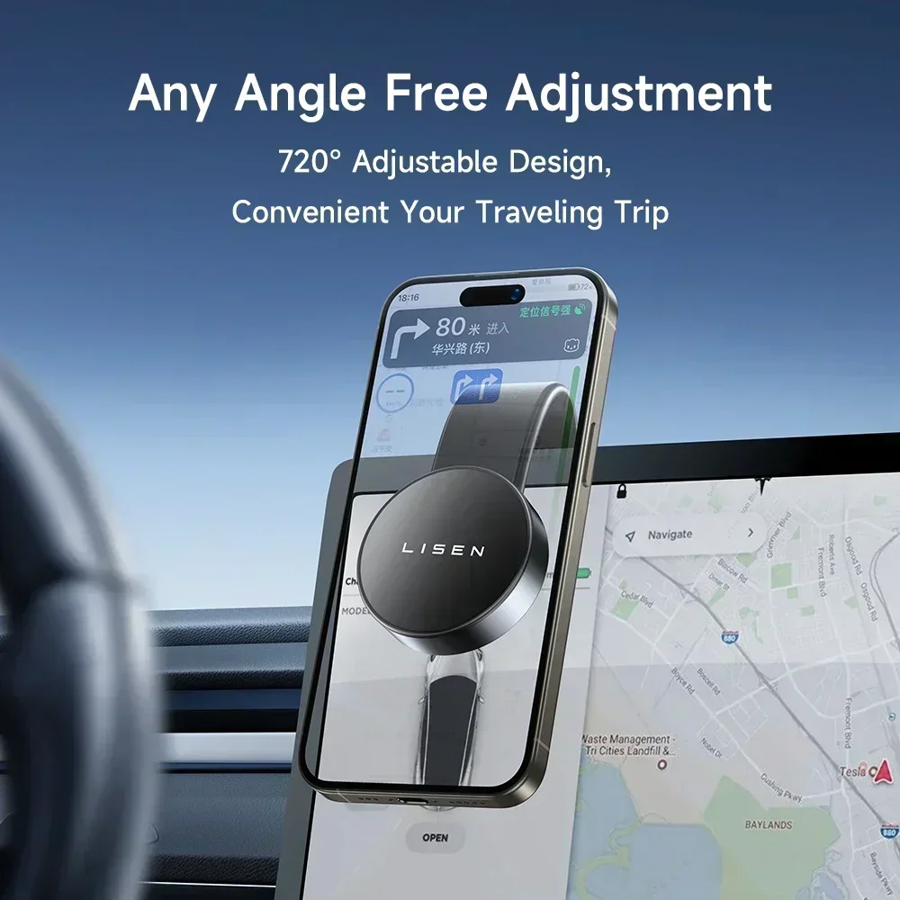 LISEN for MagSafe Car Mount Dashboard, Magnetic Phone Holder for Car, Compatible with IPhone 15, 14, 13, 12 Pro Plus Max Mini