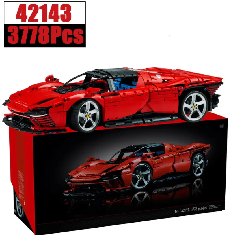 Mit farbigen Box Supersport wagen Daytona Sp3 technischen ferraried 42143 Modellbau steine Ziegel Spielzeug Geburtstag Neujahr Geschenke