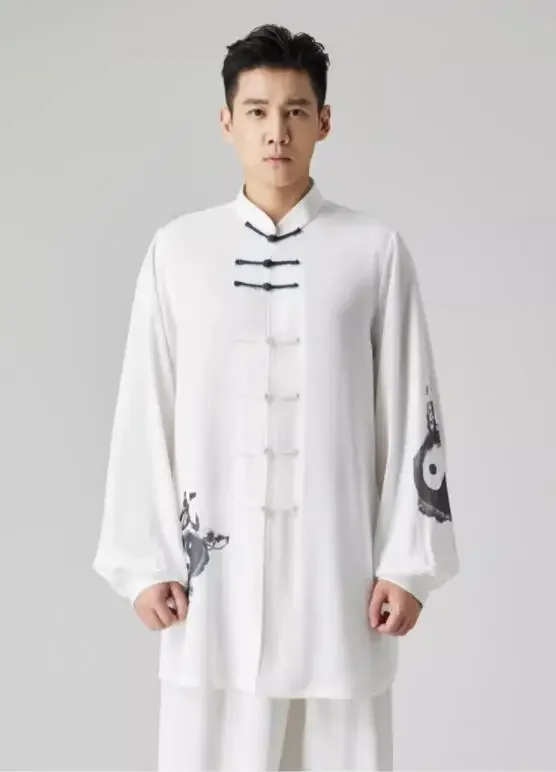 Long Sleeved Wushu Traditional Taichi Suit Chinese Triditional Tai Chi Wushu Kungfu Classical Practice Clothes Performance
