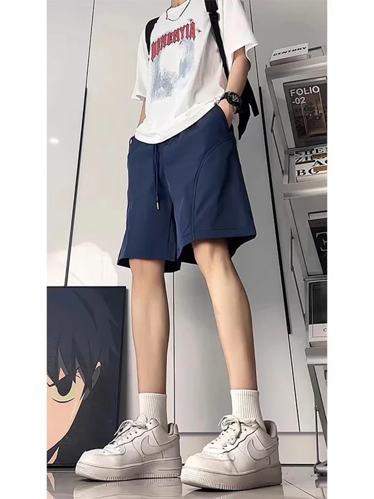 

Qui Dry Ice Silk Men's orts Summer Outdoor Sports Loose Fit Five Inch mid Waist Comfortable Breathable Faionable