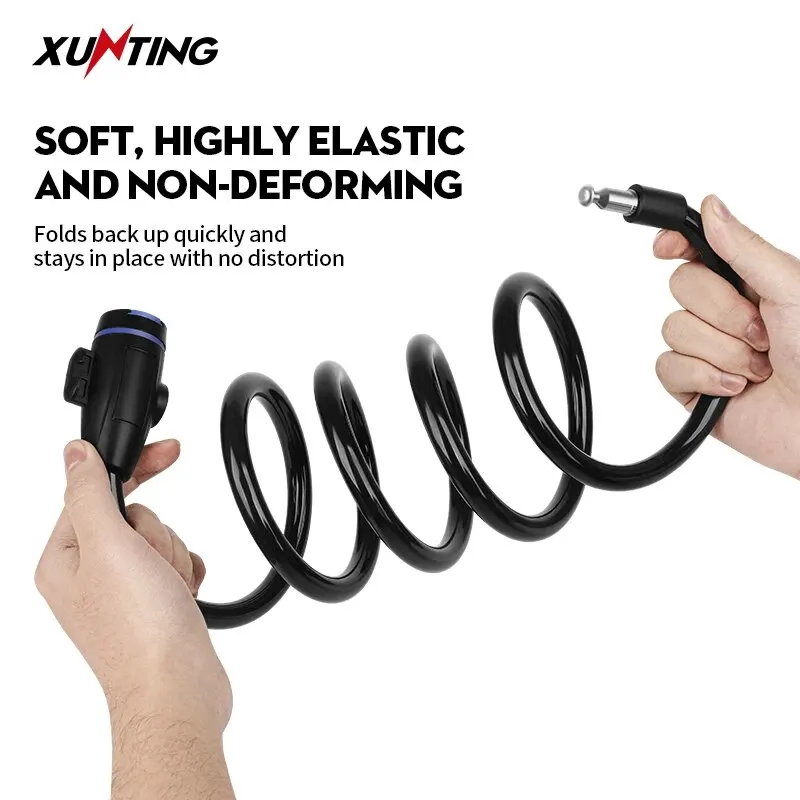 Xunting Steel Wire Metal Bicycle Safety Lock Universal Anti-Theft Bicycle Lock Motorcycle Wire Lock Safety Cable with 2 Keys