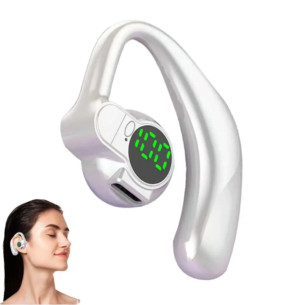 360 ° Drehbare Bluetooth 5.4 Kopfhörer Einzelohr-Ohrbügel Geräuschunterdrückende Sport-Kopfhörer Kabellose Ohrhörer mit Mikrofon