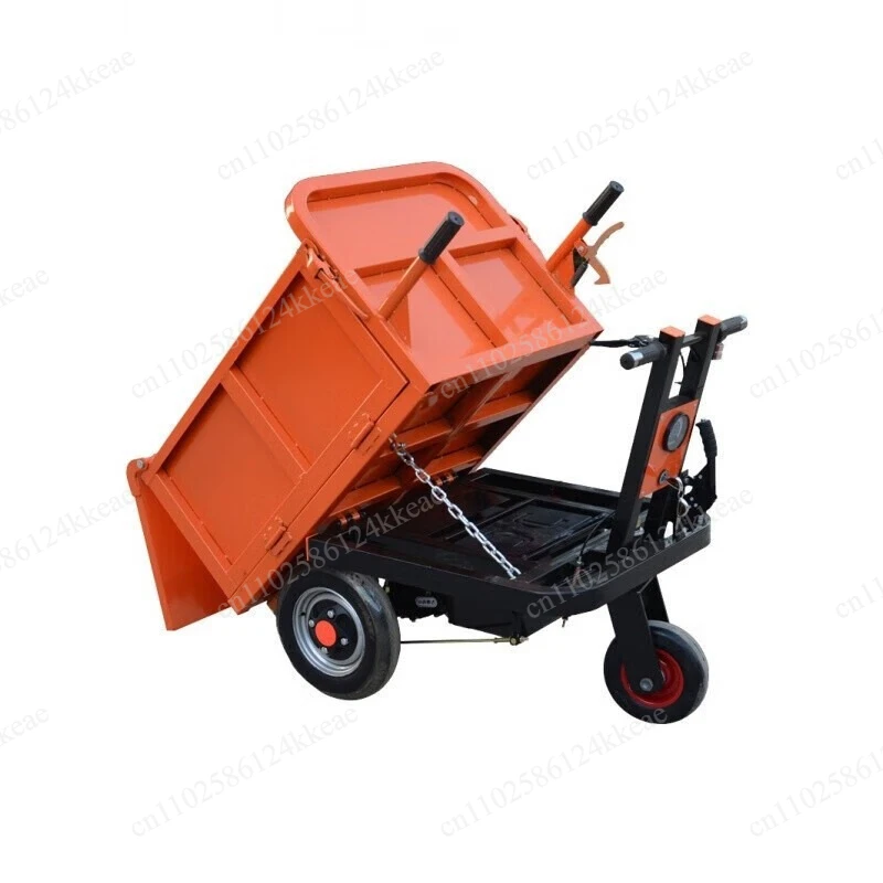 Construction site engineering ash bucket truck, three-wheeled flat truck for pulling manure and sand breeding and handling