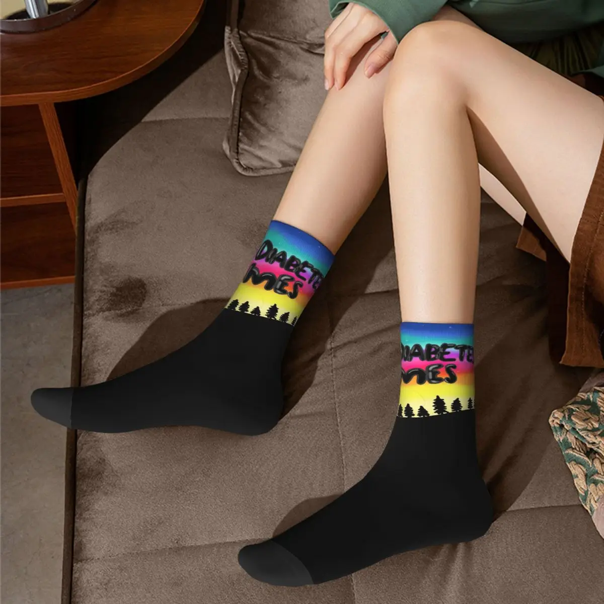 Dank-calcetines largos para hombre y mujer, medias absorbentes de sudor, Harajuku, accesorios para la Diabetes Memes, para todas las estaciones, regalo de cumpleaños