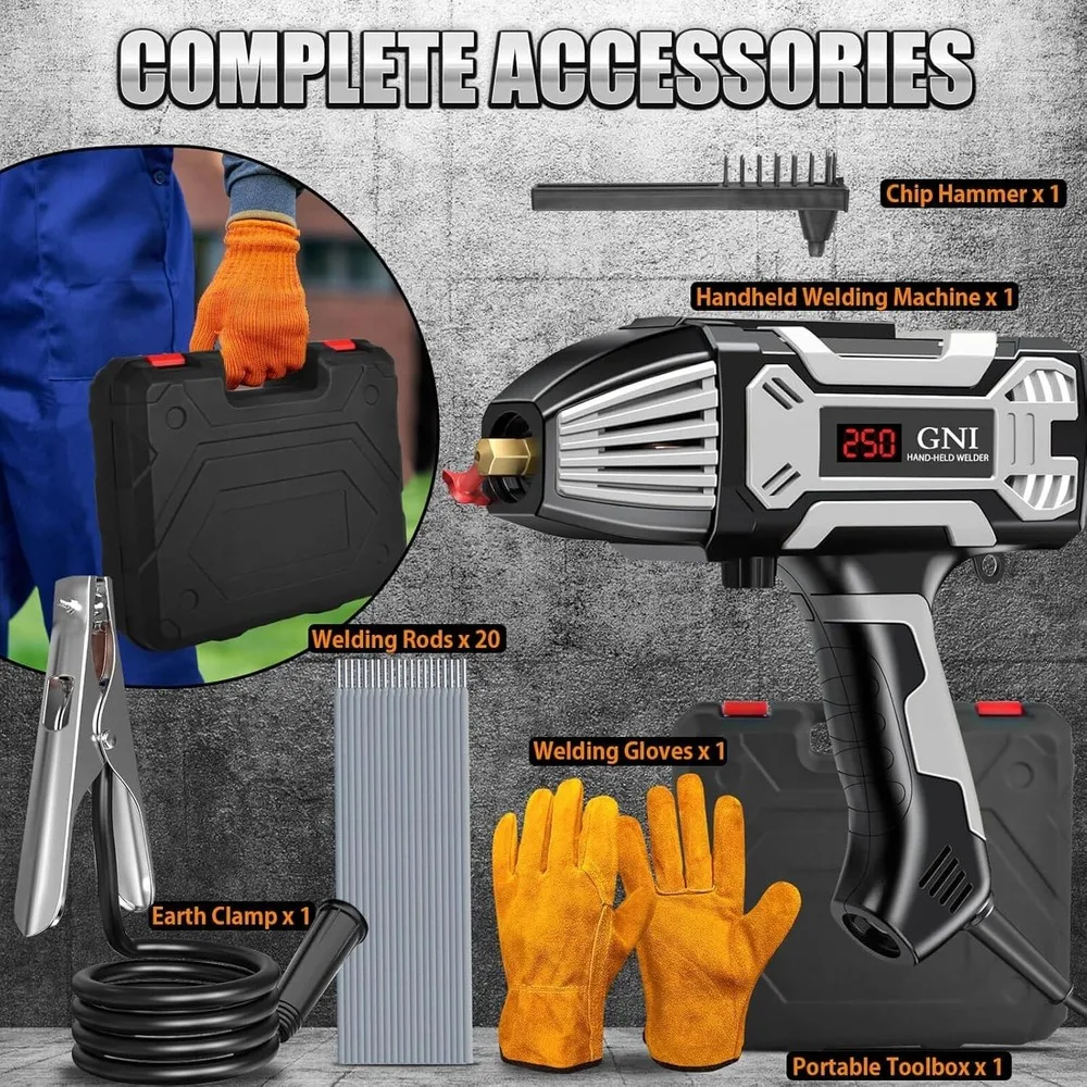 Saldatrice elettrica portatile Saker, saldatore portatile da 110 V con IG