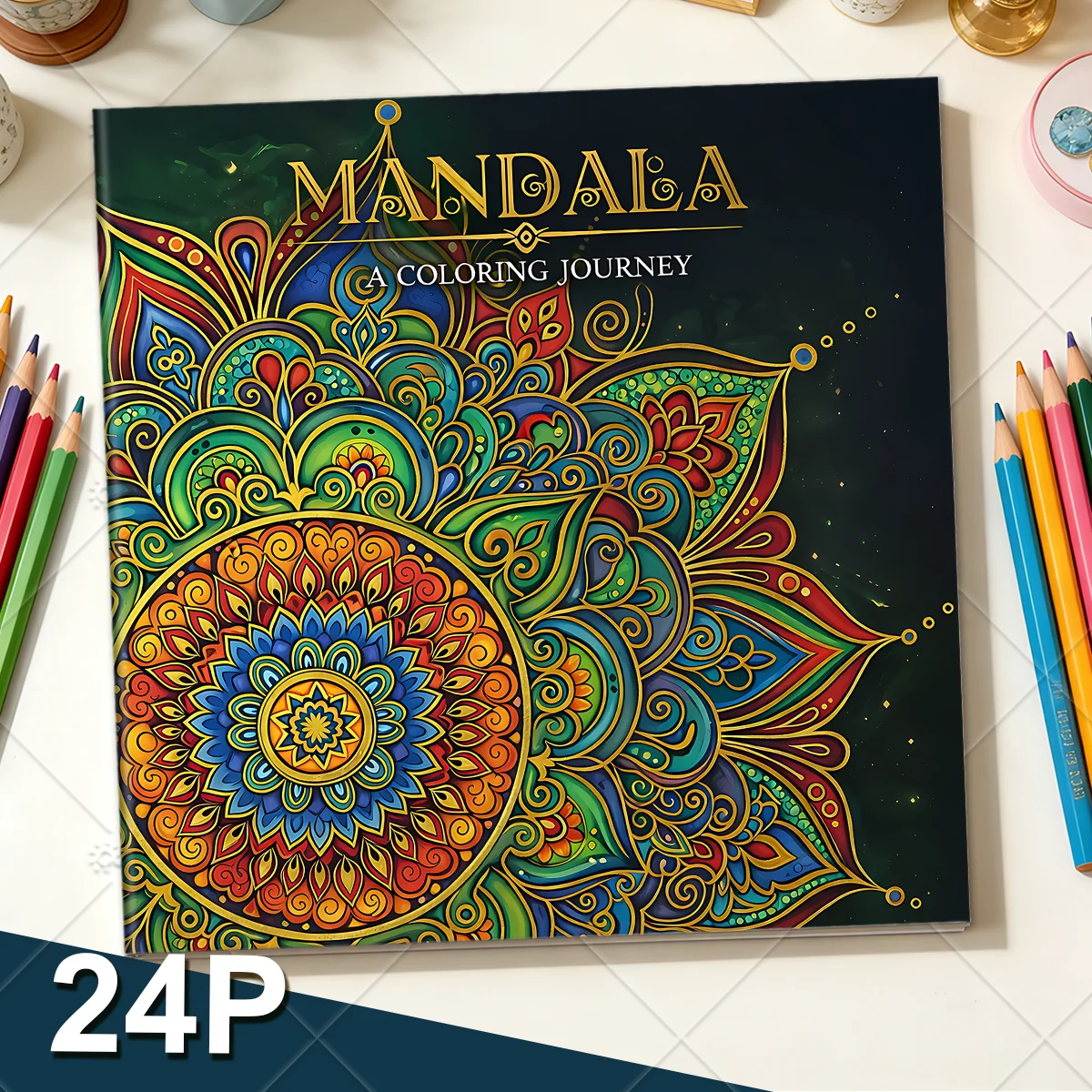 Mandala Bold-easy Patterns Coloring Book for Adults Cute Drawing Book Perfect Gift for Party and Birthday ﻿