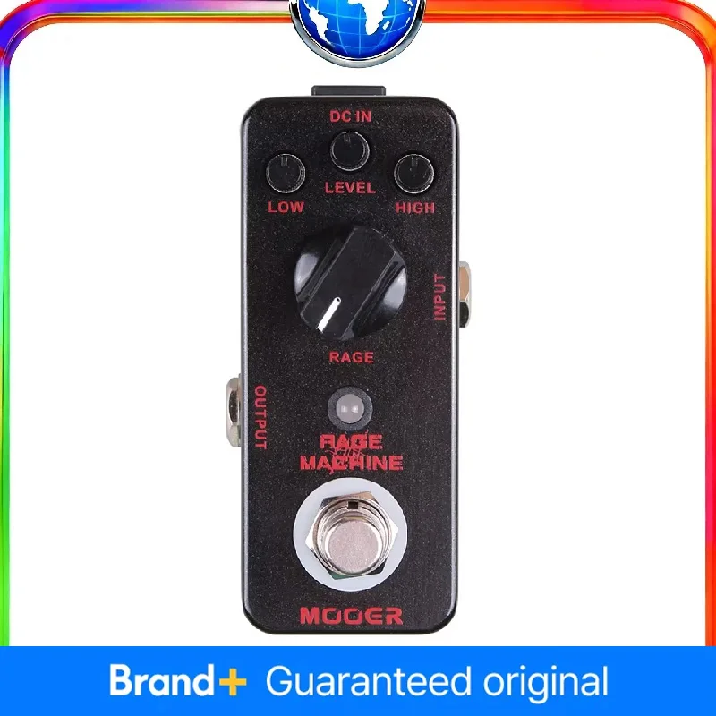 

MOOER Rage Machine Guitar Effect Pedal Heavy Metal Distortion True Bypass Full Metal Shell Overdrive for Guitarists