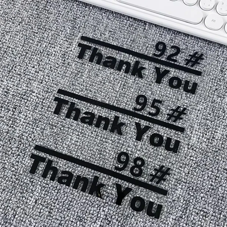 Thank you sticker personalized car fuel tank cover sticker creative plus No. 92 gasoline 95 No. 98 oil-type tips Black white