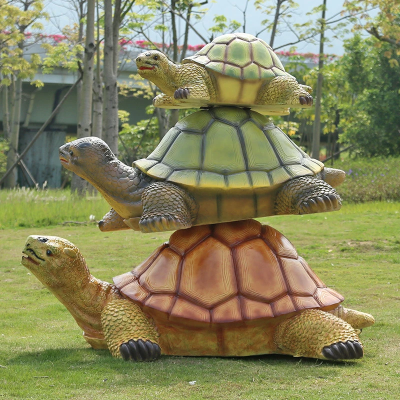 

Outdoor Simulation Turtle Ornaments Fiberglass Resin Garden Courtyard Pond Landscape Decoration Sculpture Model Crafts