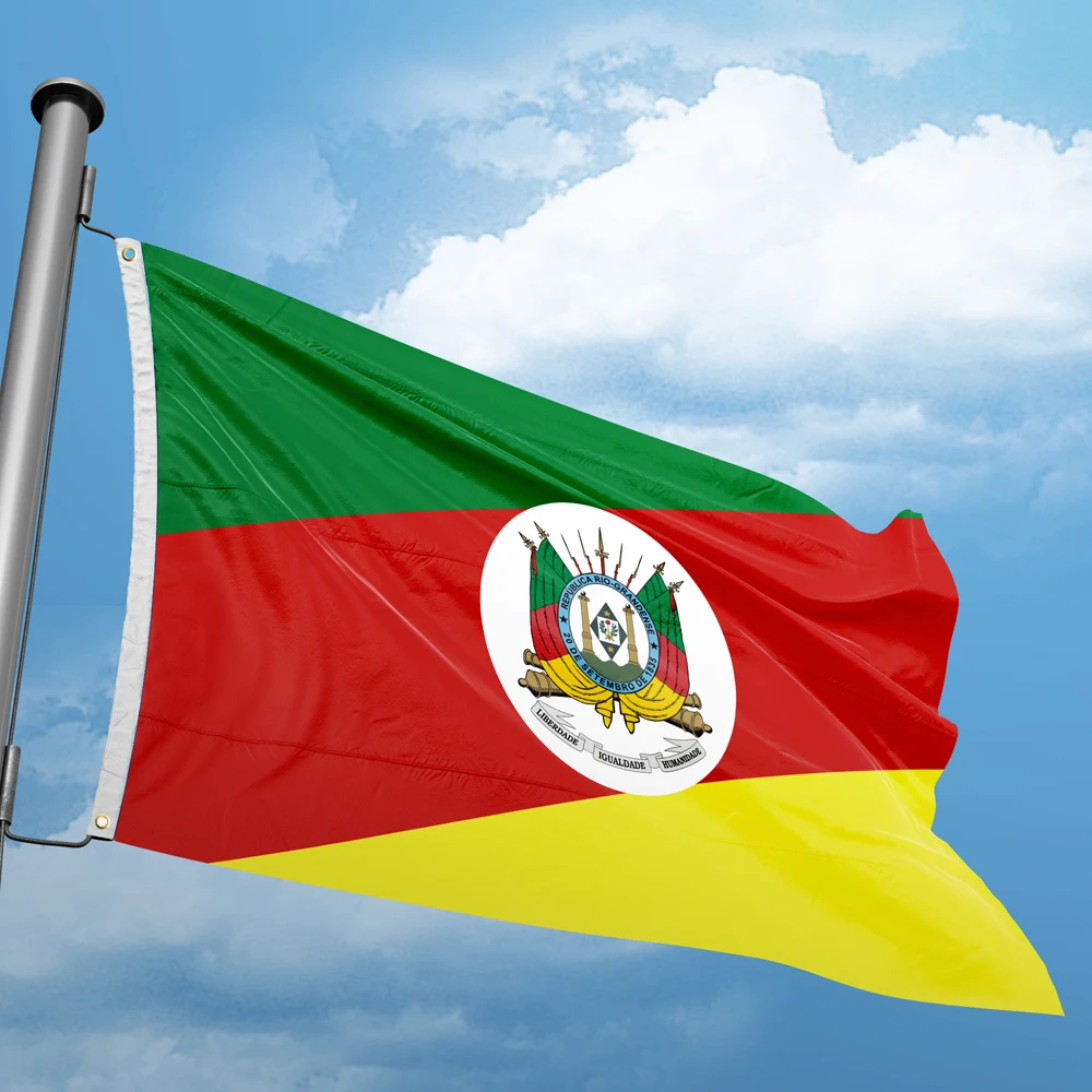 Flag Of Rio Grande Do Sul 3*5FT 90*150CM Brazil State Flags Banners Design Custom Outdoor Decor Banners  Polyester UV Resistance