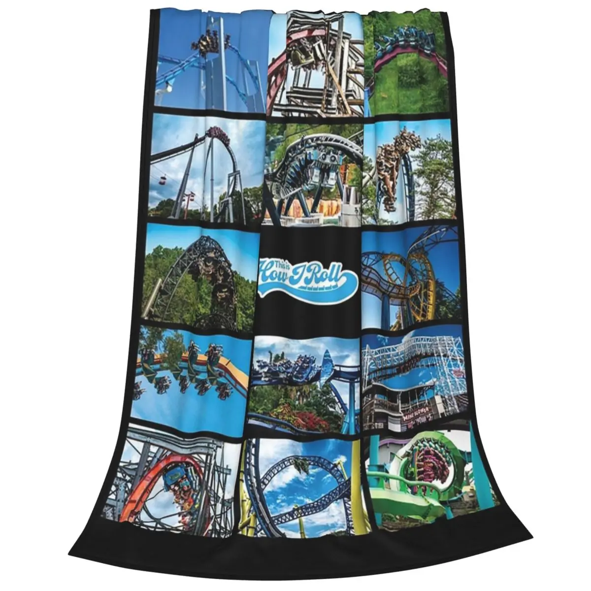 This Is How I Roll Roller Coaster Collage Blanket Fleece Lightweight Sofa Throw Blankets For Couch Bedding Throws Bedspread