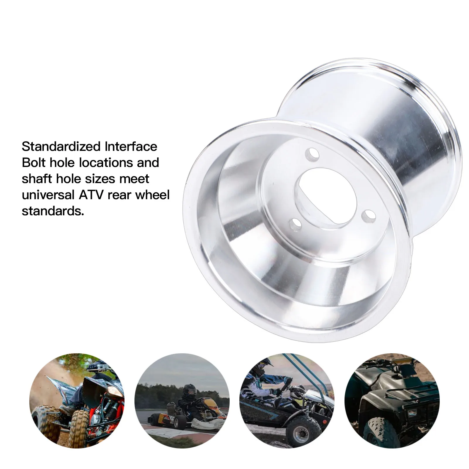 Go Kart Wheel Rim 10X4.50-5 Inch High Strength Aluminum Alloy 125mm Center Bore ATV UTV Wheel Rim for Off Road Vehicle