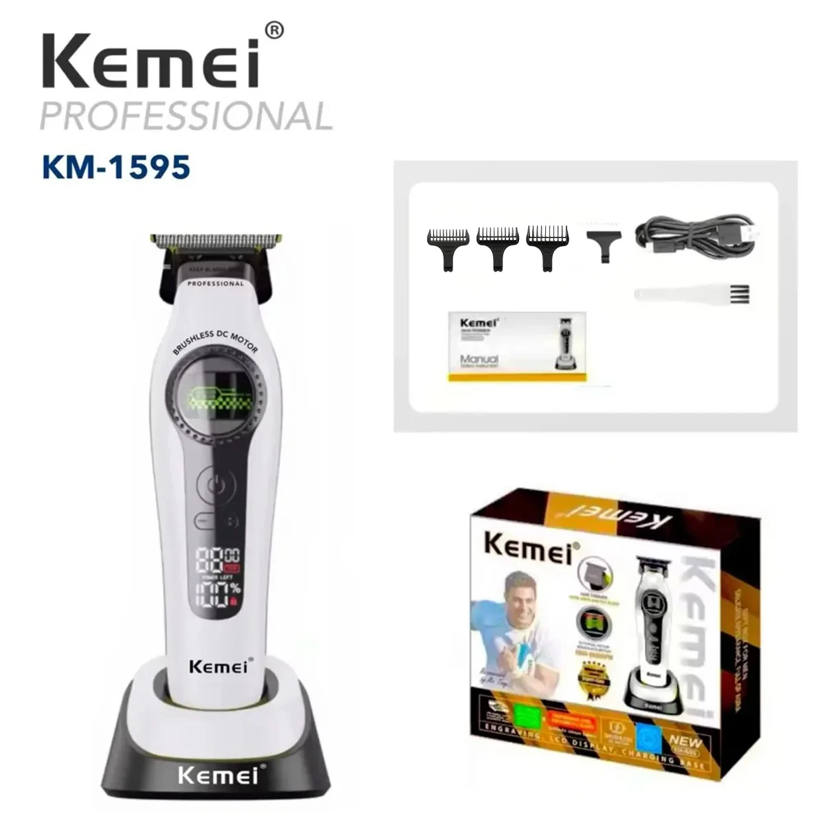Kemei Hair Trimmers Professional Hair Clippers F1 -Super Engine