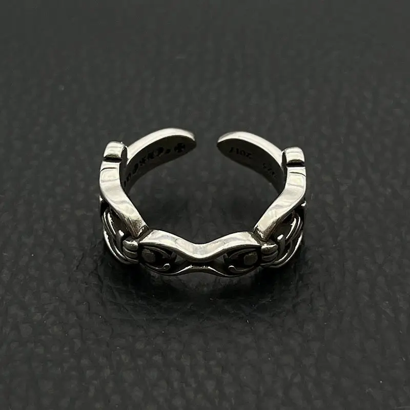 

S925 sterling silver high-end retro sword open ring medieval ring domineering men's classic