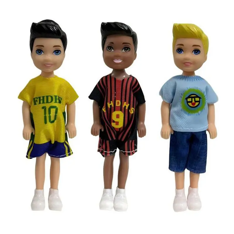 Bestseller 3 Stück / Set 5,5 Zoll Puppen Figuren Kawaii Schwarze Afrikanische Puppen Schneller Versand Beste Geburtstagsgeschenke DIY Spielzeug