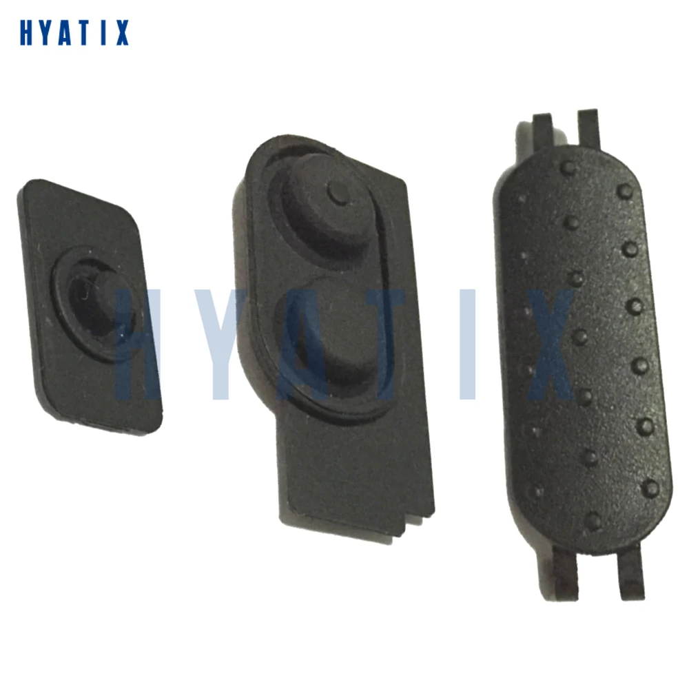 50 conjuntos de lançamento falar ptt tx botão chave borracha para motorola dp2600 dep550 xir p6600 p6620 xpr3300 rádio walkie talkie acessórios