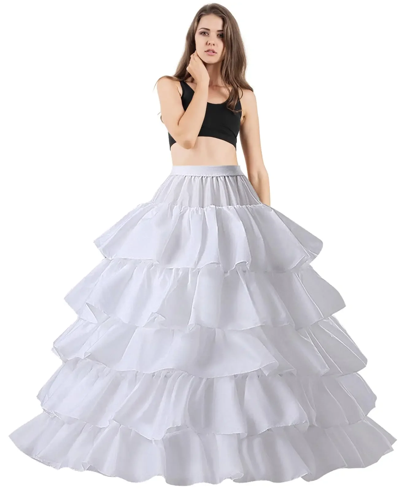 New Spring Design Women's 6 Hoops Petticoat Skirt for Party Wedding Crinoline Slip Underskirt 2024