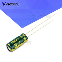 50pcs/lot 100UF 16V 100mf 105C 5X11mm Aluminum Electrolytic Capacitor 16V100UF radial lead 50pcs