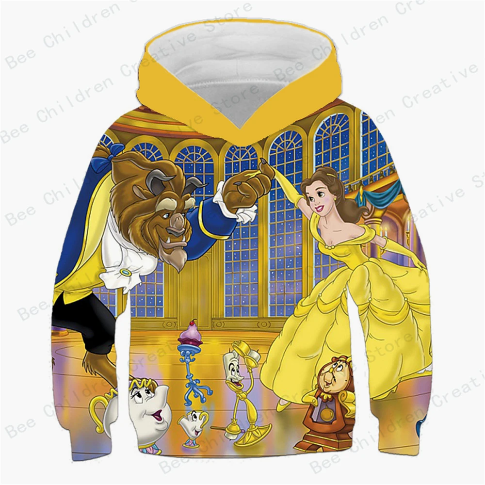 Beauty and the Beast Prince 3D Printing Hoodie Kids Girls Clothes Autumn And Winter Long sleeve Pullovers Boys Casual Sweatshirt