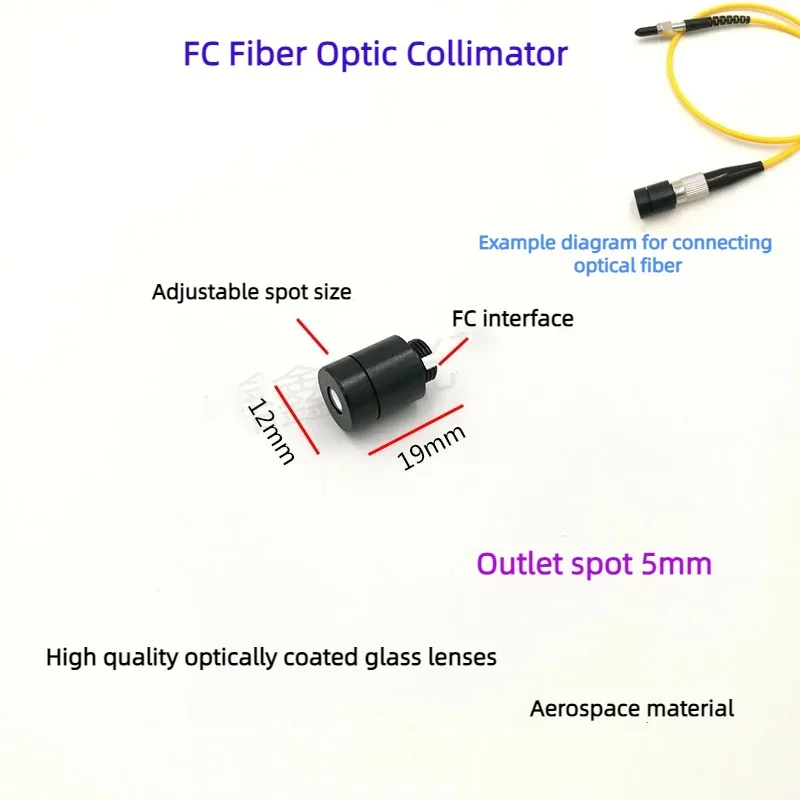 FC Interface Fiber Laser Collimator Laser Fiber Collimator Aspheric Fiber Collimator FC Lens