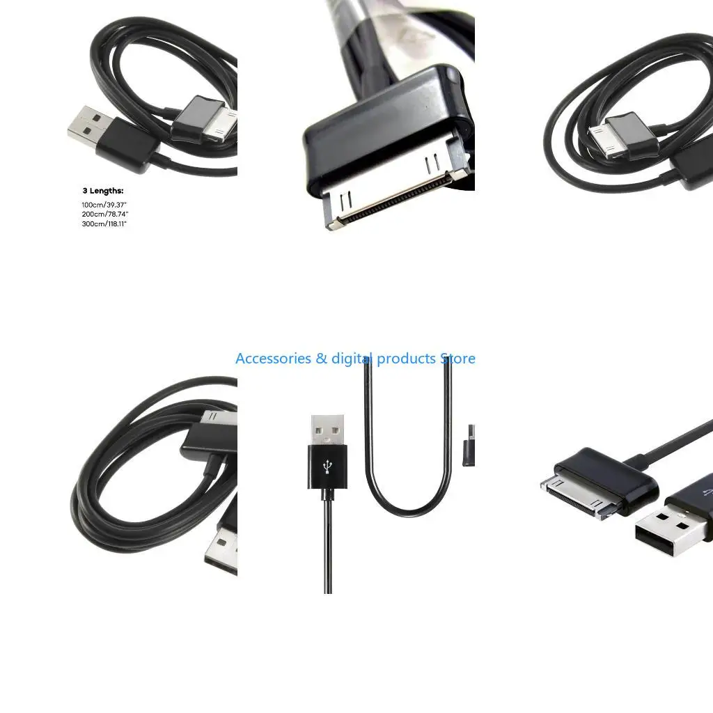 77JD Charging Sync-Data Cable Cord for Galaxy Tab P3100 P3110 GT-P5100 P5110