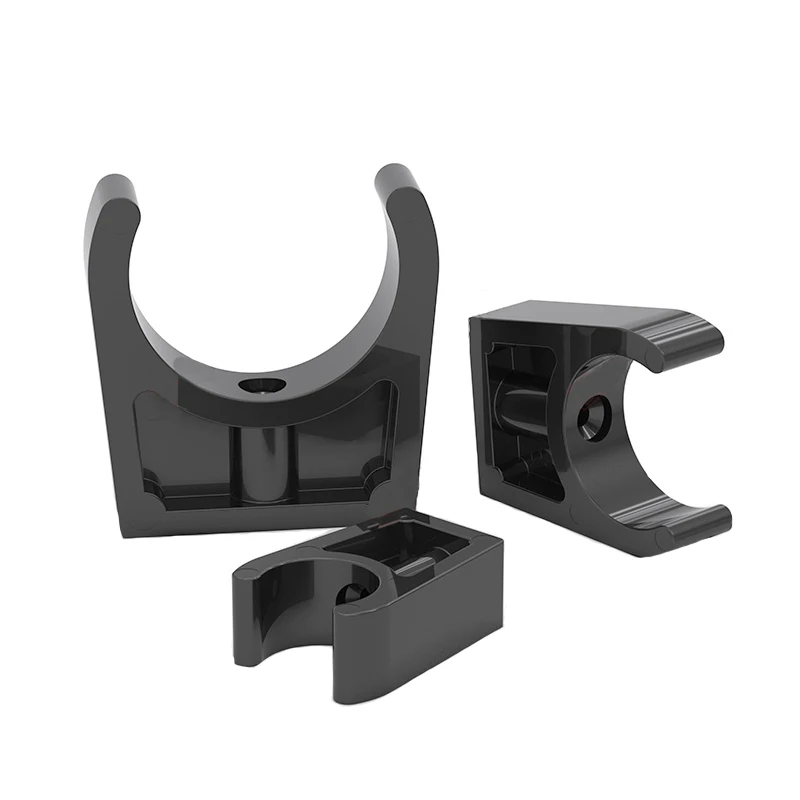 1-50Pcs 20/25/32/40/50/63/75-110mm Dark Gray PVC Pipe Clamp Fixed U-type Clip Water Pipe Support Garden Irrigation Tube Fittings