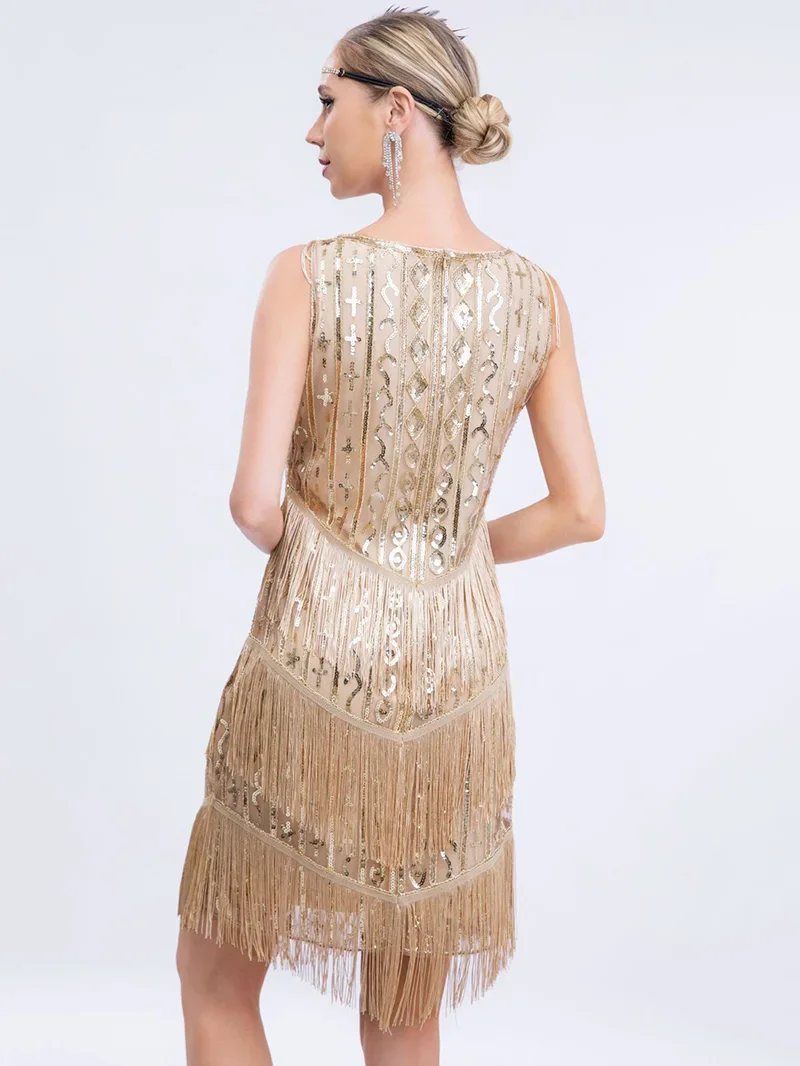 Robe de danse latine avec glands perlés pour femmes adultes, robe de compétition à paillettes, vêtements de danse Régions ba Samba, costume Cha Cha, robes de Rh