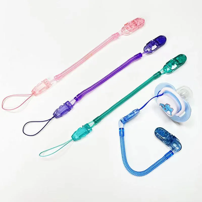 0-3 Years Silicone Round Pacifier Anti-Buck Teeth Teether Pacifier Chain Newborn Birthday Gift Bisphenol A Free