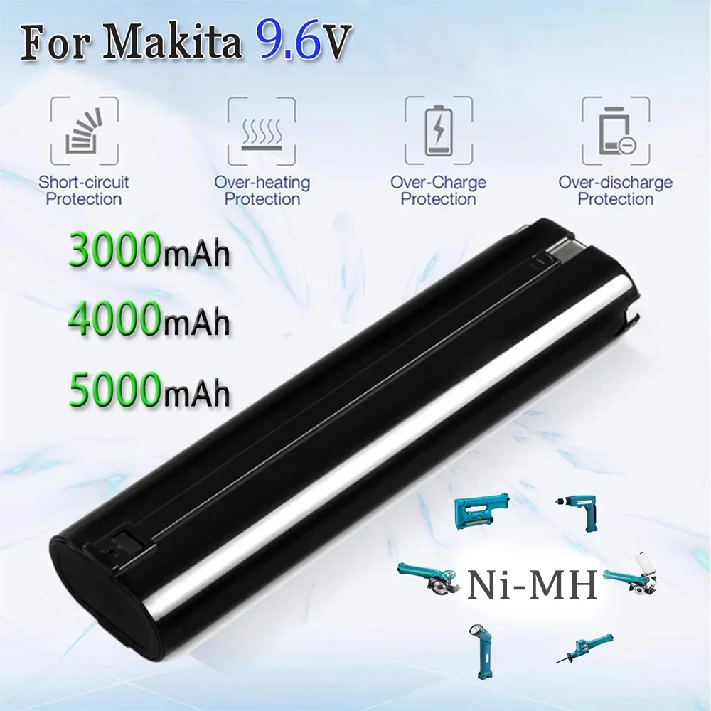 

For Makita 9.6V 3000/4000/5000mAh Battery，Compatible Mak 6095D 9000 9001 9002 9033 9034 632007-4 Power Tools