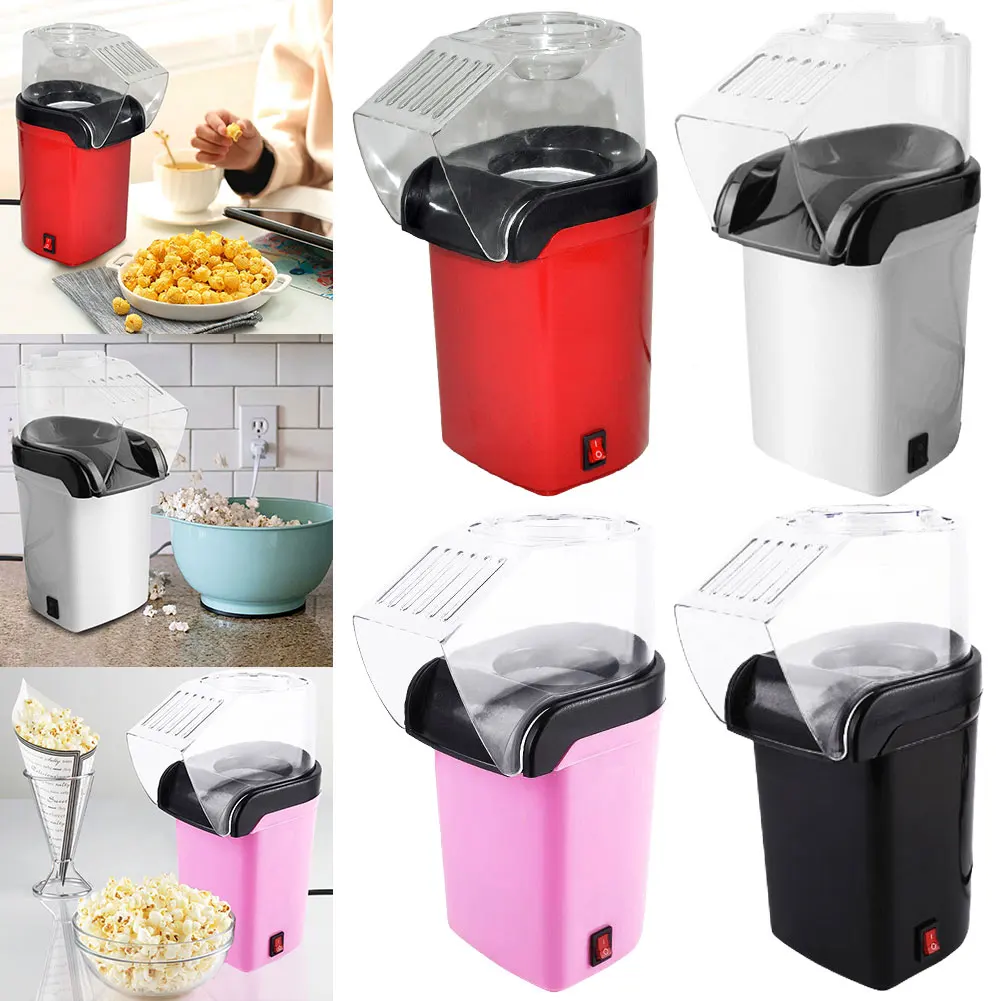 Máquina de Palomitas de Maíz de 1200W sin Aceite, Palomitero de Aire Caliente con Alta Tasa de Explosión, Máquina Eléctrica de Palomitas de Aire Caliente para el Hogar, Noche de Cine para Niños