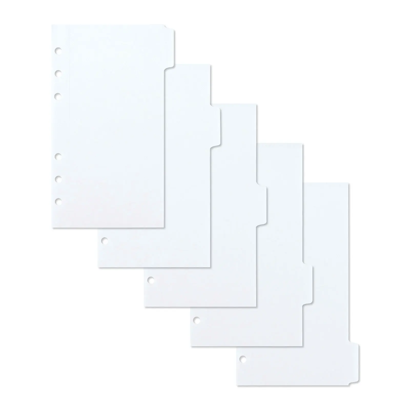 5Pcs A6 Transparen Pink Black Binder Pockets Binder Folders for Notebook Divider Page Waterproof PVC Leaf Document Filing Bag