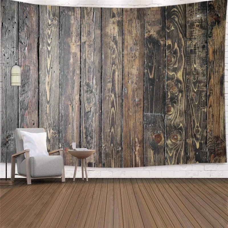 HD-Marble & Wood Grain Tapestry – Stone Floor Art Wall Covering for Living Room, Home Decor Carpet Background Fabric Hanging
