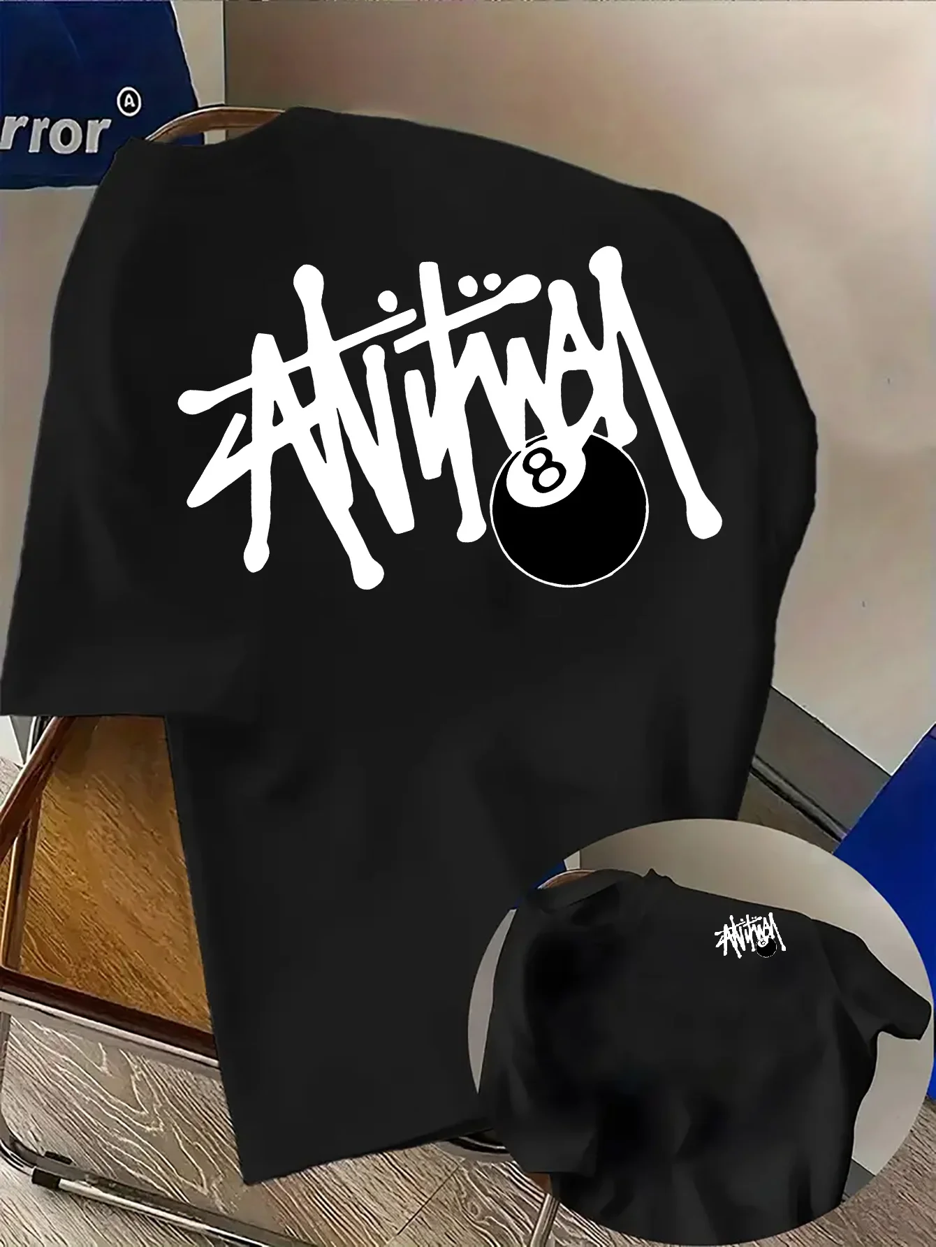 Camiseta Unisex 100% Algodón con Gráficos de Billar '8', Artículo Nuevo y Popular 2026, Marca de Ropa de Lujo, Primavera-Verano, Cuello Redondo para Hombre y Mujer