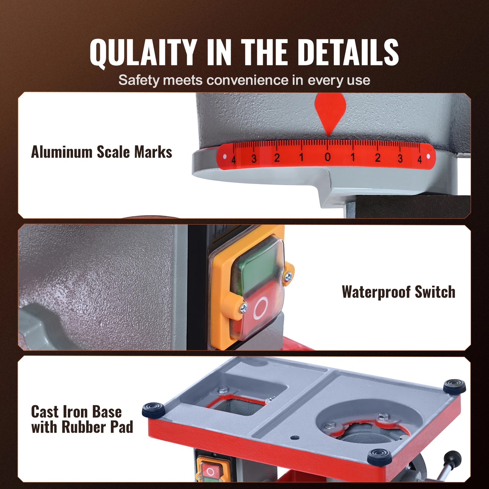 VEVOR Circular Saw Blade Sharpener 370W Sharpening Machine 3600RPM Saw Blade 5Inch Wheel Rotary Mill Polisher for Carbide Tipped