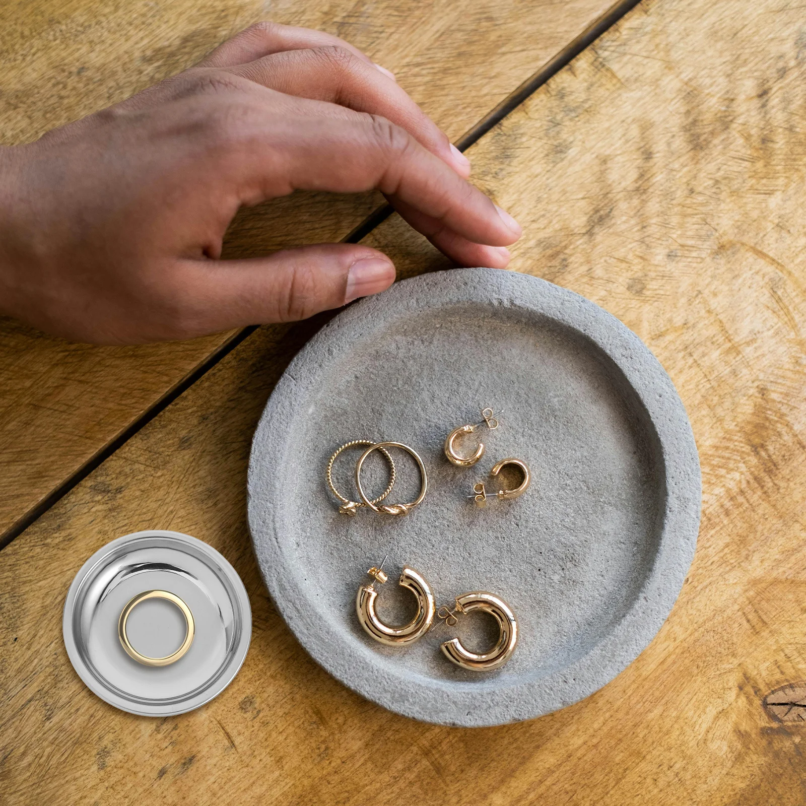 

6Pcs Stainless Steel Jewelry Weighing Pans Electronic Digital Scale Trays for Rhinestones Lab Weighing Tiny Plates