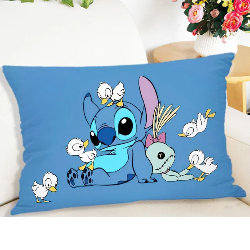 Kawaii Disney Stitch Pillowcase Home Room Decoration Soft and comfortable Bed Sleeping Pillowcase Living Room Sofa Cushion Cover