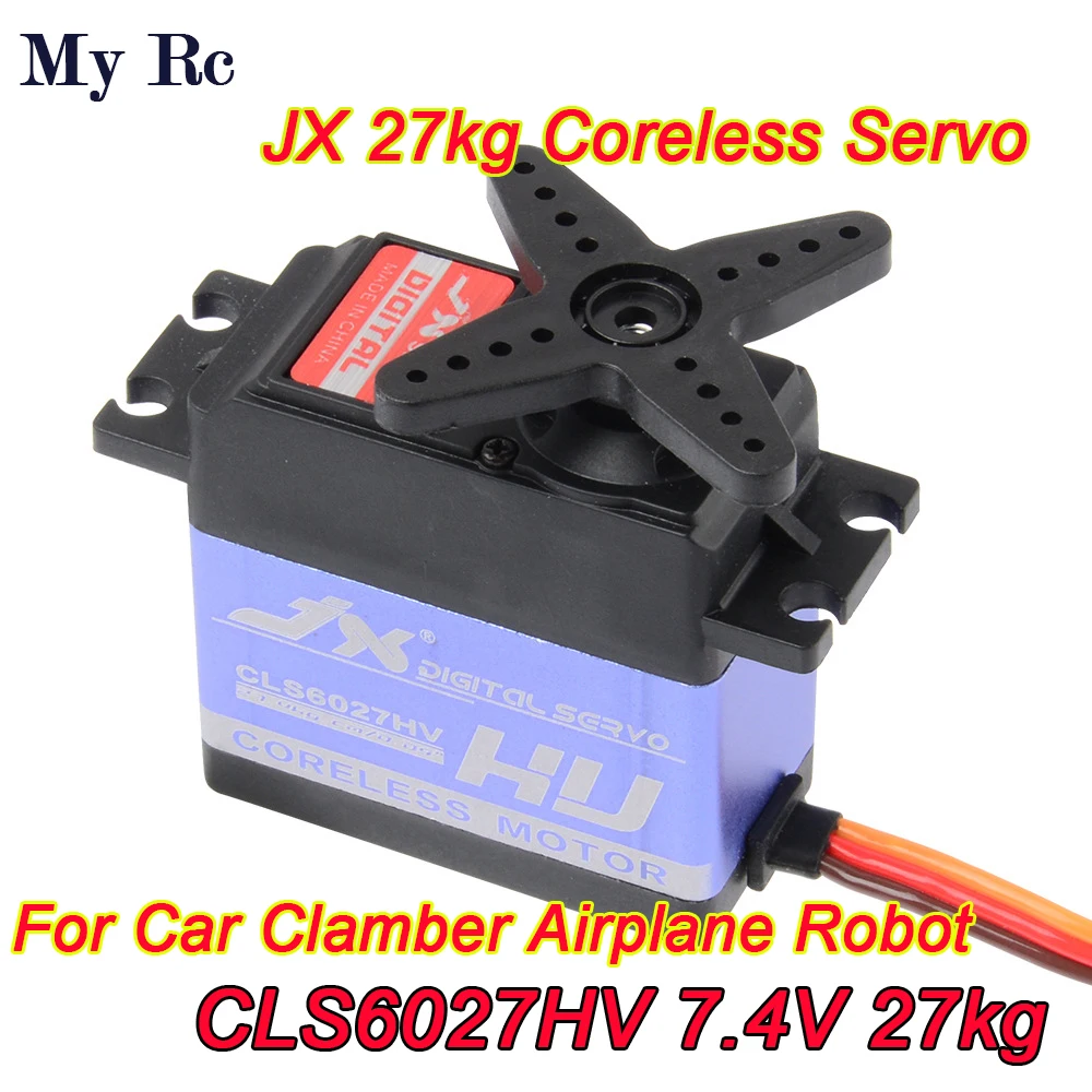 

JX Ecoboost Servo CLS6027HV 27kg 8.4V HV Large Torque Metal Gear Standard Digital Coreless Servo For Car Clamber Airplane Robot