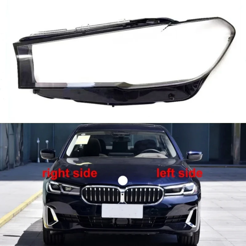 For BMW 5 Series G30 G38 2020 2021 2022 Front Headlights Shell Transparent Cover Headlamp Plexiglass Replace Original Lampshade