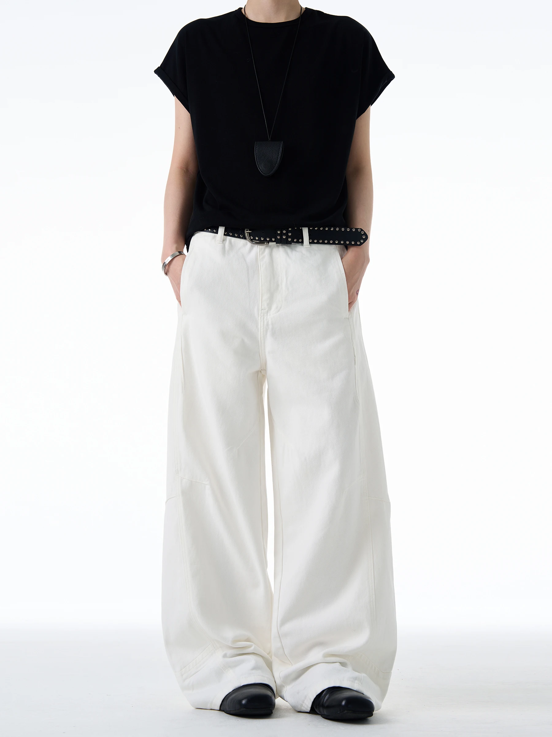 

Джинсовые брюки MADWITCH в американском стиле ретро, свободные широкие брюки длиной до пола, повседневные длинные брюки