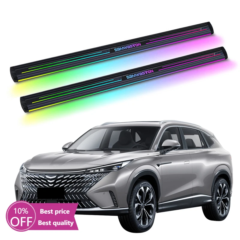 Cc CarAutomatic Electric Power Neon Led Light Side Step Running Board for ROEWE RX5 2019-2025