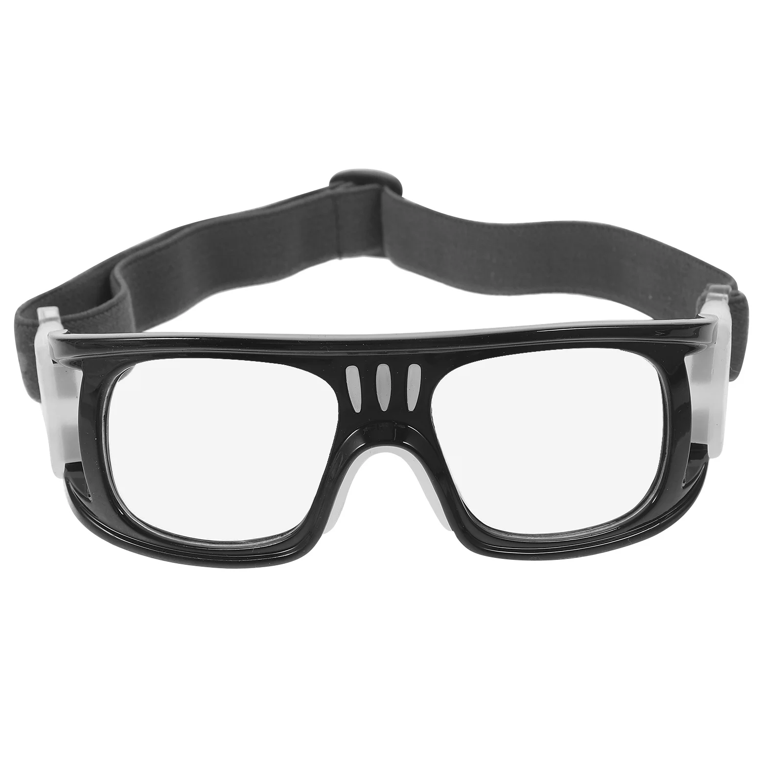Alça ajustável óculos de futebol de basquete uv400 à prova de choque lente anti-reflexo óculos esportivos quadro destacável preto
