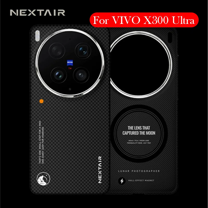 

NEXTAIR Carbon Fibre Case For Vivo X300 Ultra Kevlar Wireless Charging Back Cover Case for VIVO X300 ULTRA
