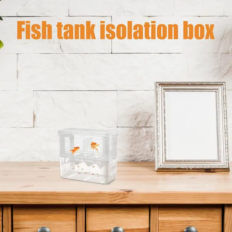 Aquarium Breeder Box Double-Layer Breeding Tank Hatching Incubator Transparent Suction Cup Hatching Box For Clownfish Guppy