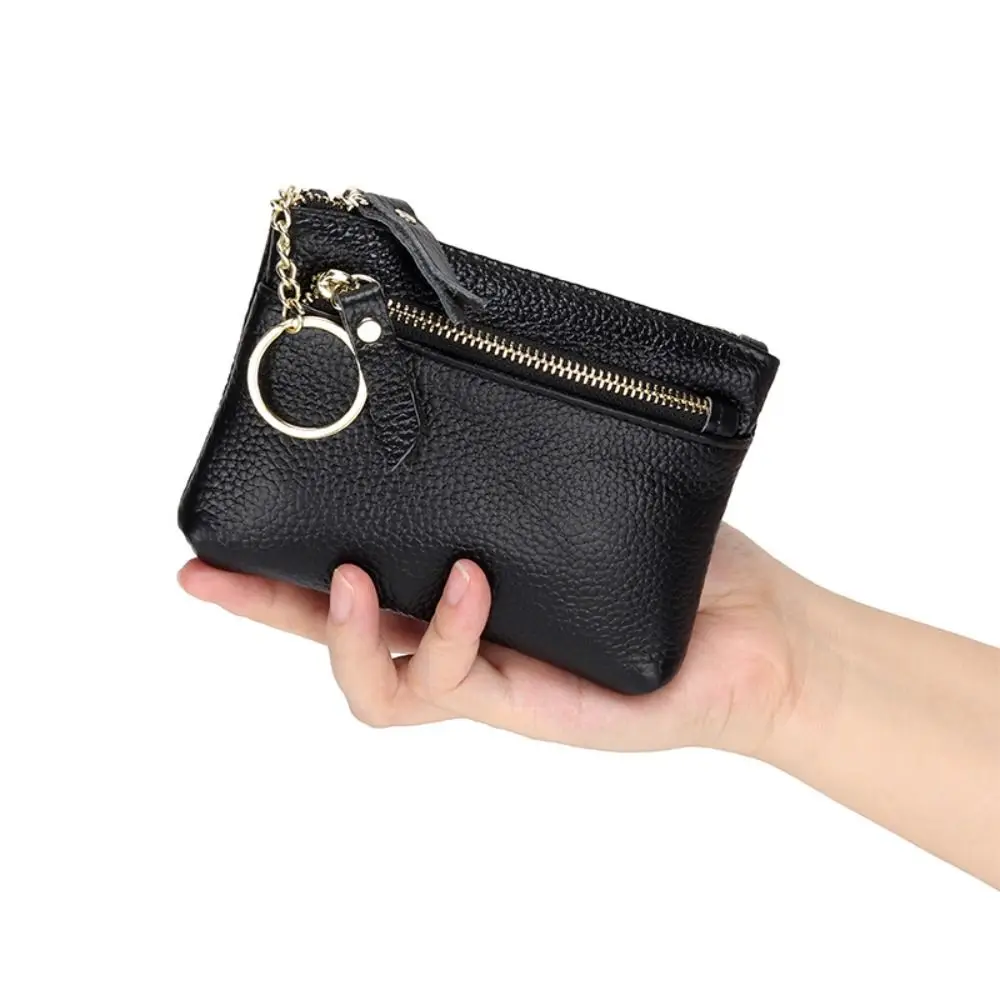 Multi Card Slots Women Short Wallet Hand Clutch Zipper Small Cowhide Wallets Portable Solid Color Pu Coin Purse Outdoor